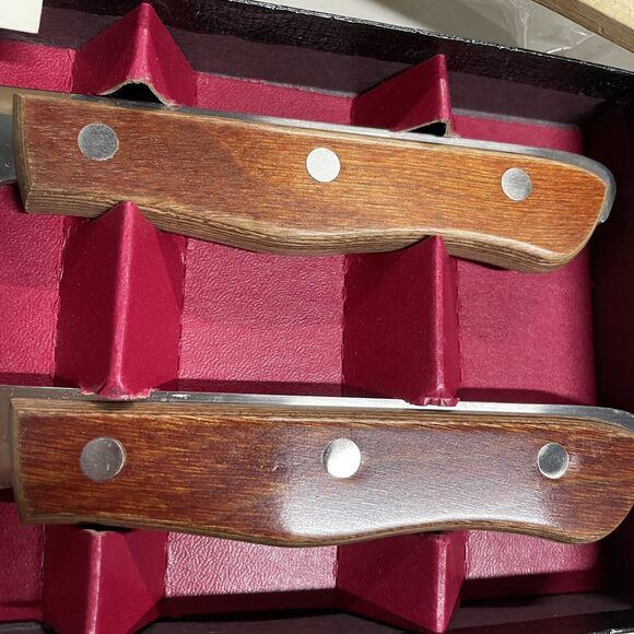 Maxam Stainless Steel Knife Set 9" Chef and 8" Carving Set Made in Japan Vintage - Picture 7 of 10